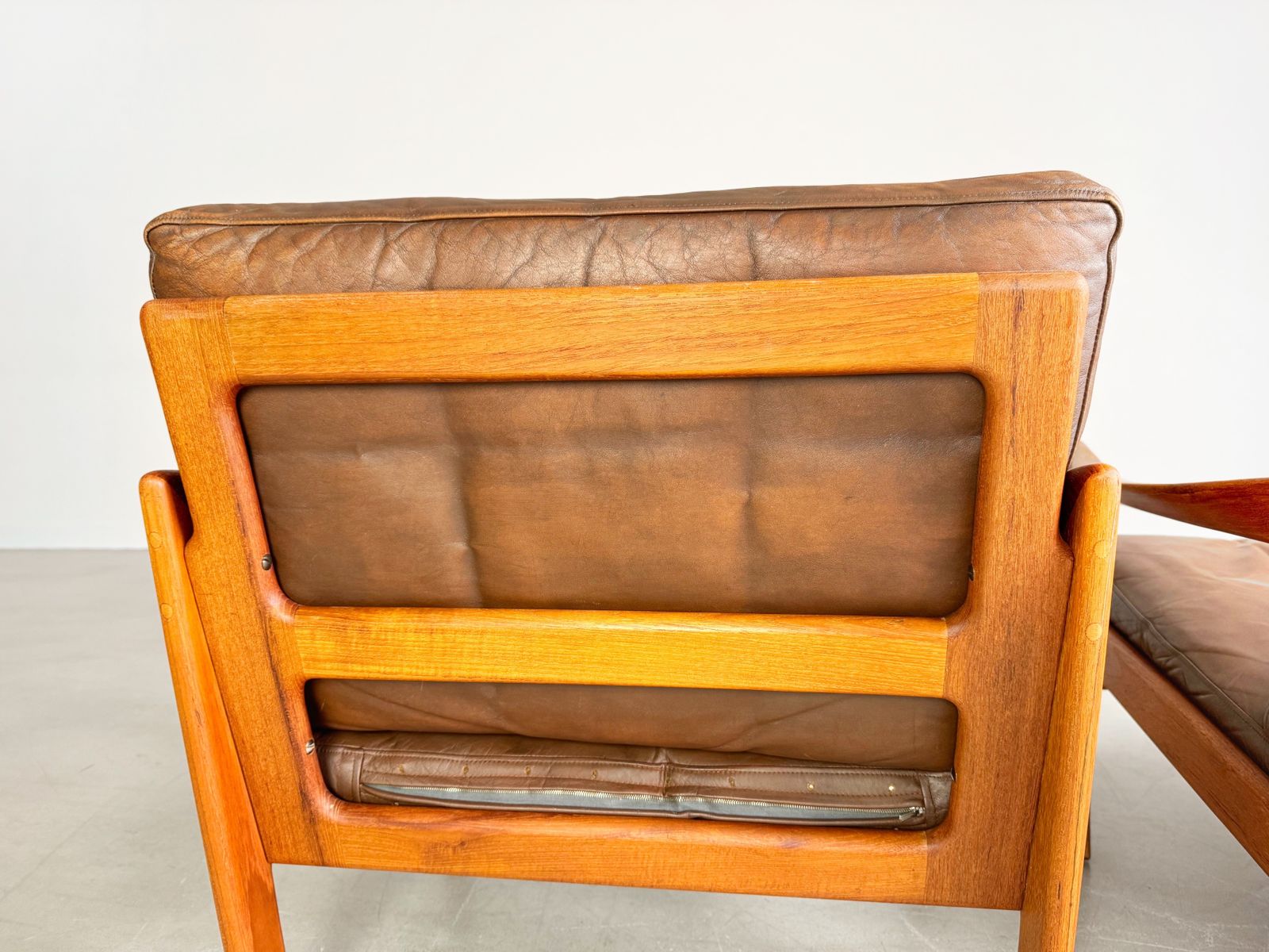 2 Mid Century Armchairs Niels Eilersen Illum Wikkelsø Easy Chair Teak photo vintage