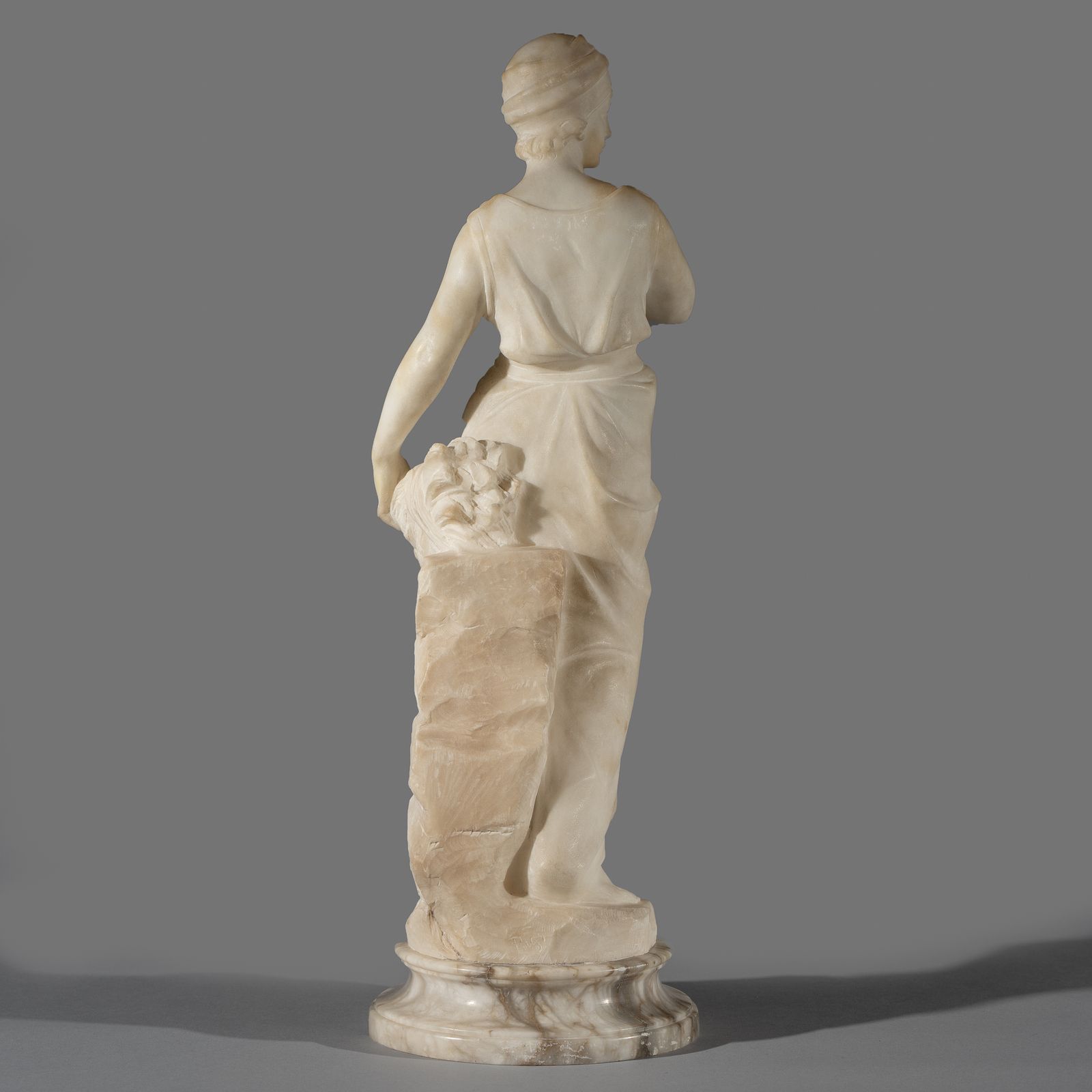 Italian Carved Alabaster Sculpture Of A Female By Pugi photo Art