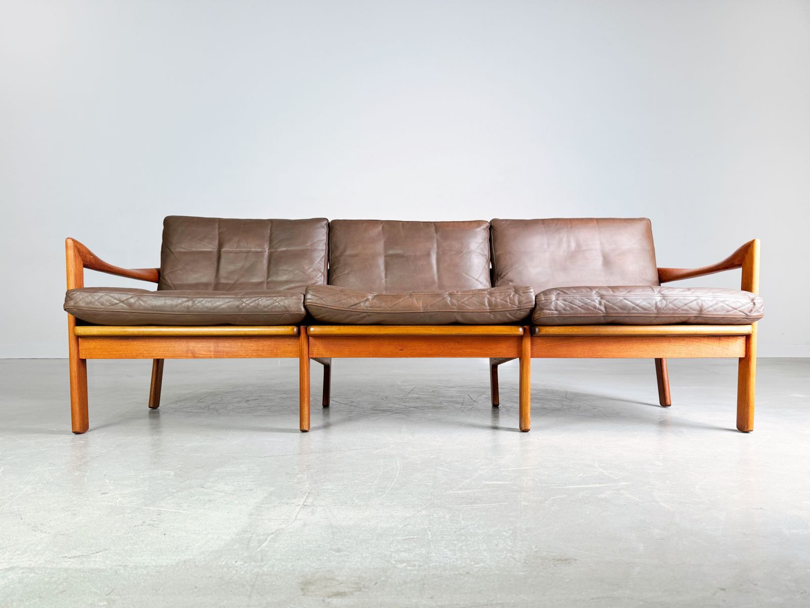 Mid Century 3 Seater Sofa Niels Eilersen Illum Wikkelsø Couch Teak photo furniture