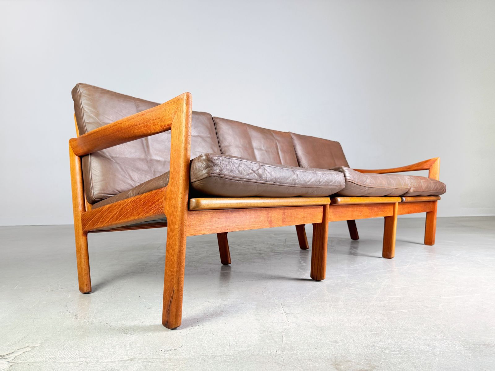 photo for sale Mid Century 3 Seater Sofa Niels Eilersen Illum Wikkelsø Couch Teak