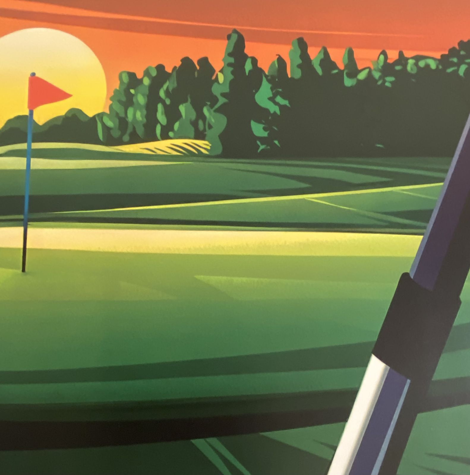 Art Pollux, 2020s   International Golf Championship   Original Poster Printed In Offset With Detached Screen   Cm 98 X 68   In 38,6 X 26,8 photo
