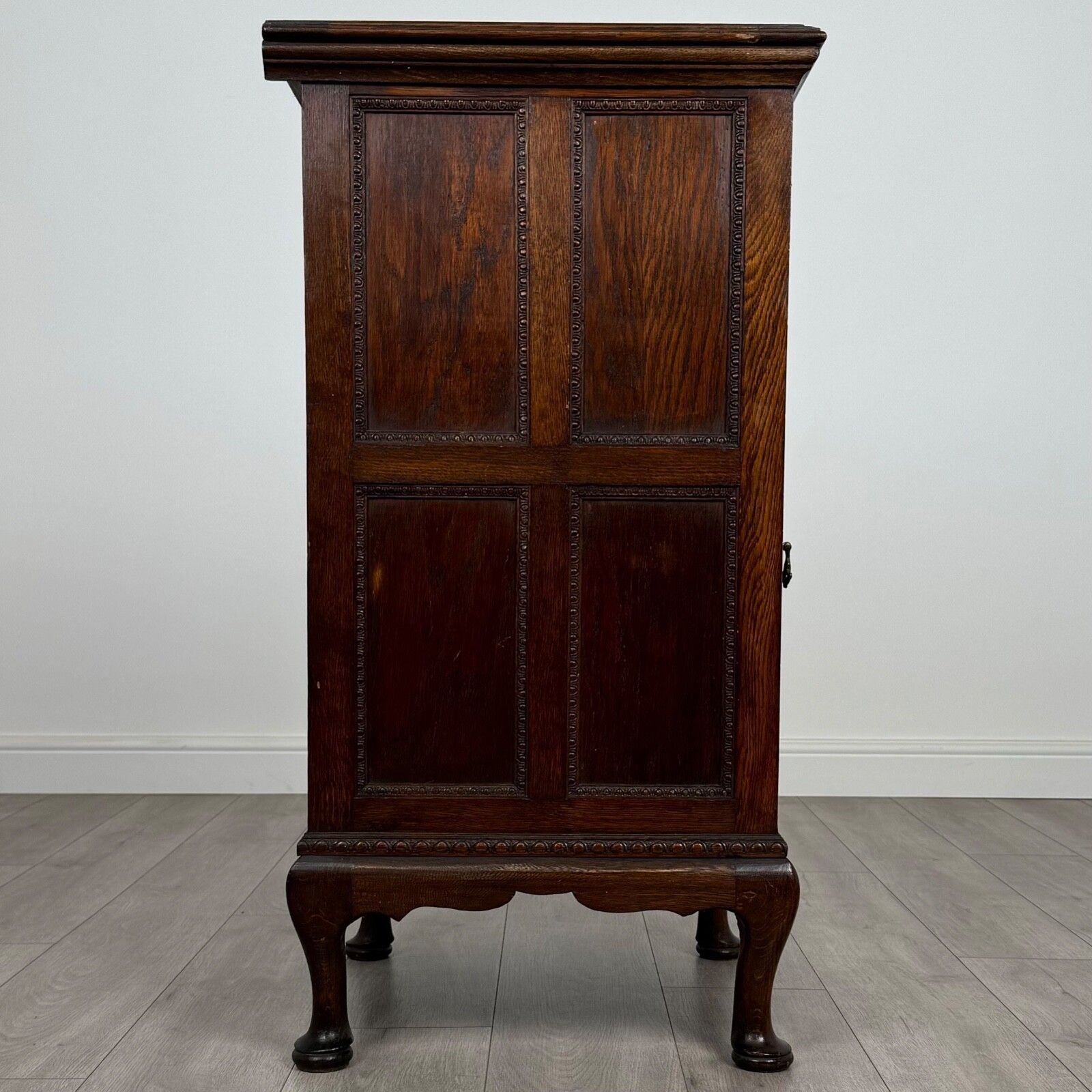 Antique 20th Century Unique Oak Cabinet Of Fine Quality photo vintage