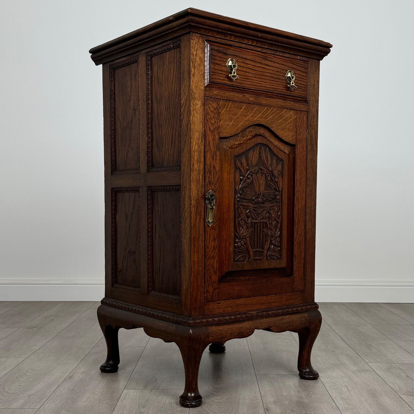 photo furniture Antique 20th Century Unique Oak Cabinet Of Fine Quality