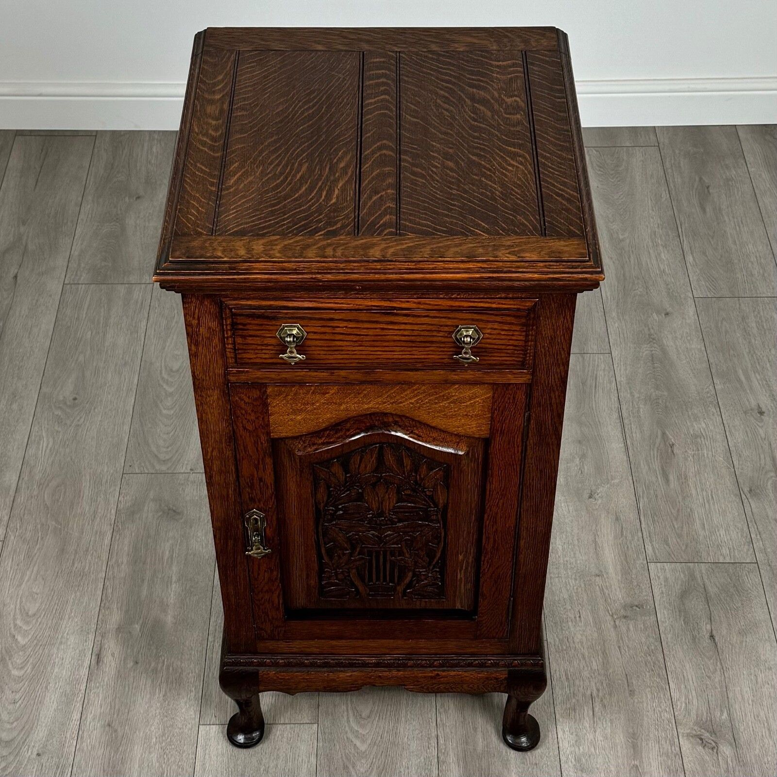 photo for sale Antique 20th Century Unique Oak Cabinet Of Fine Quality