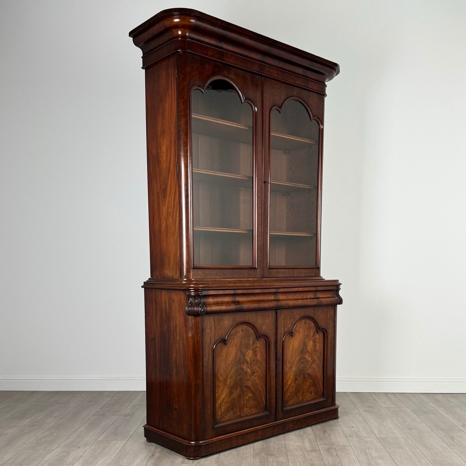 photo for sale Antique 19th Century Finest Quality Bookcase In Mahogany