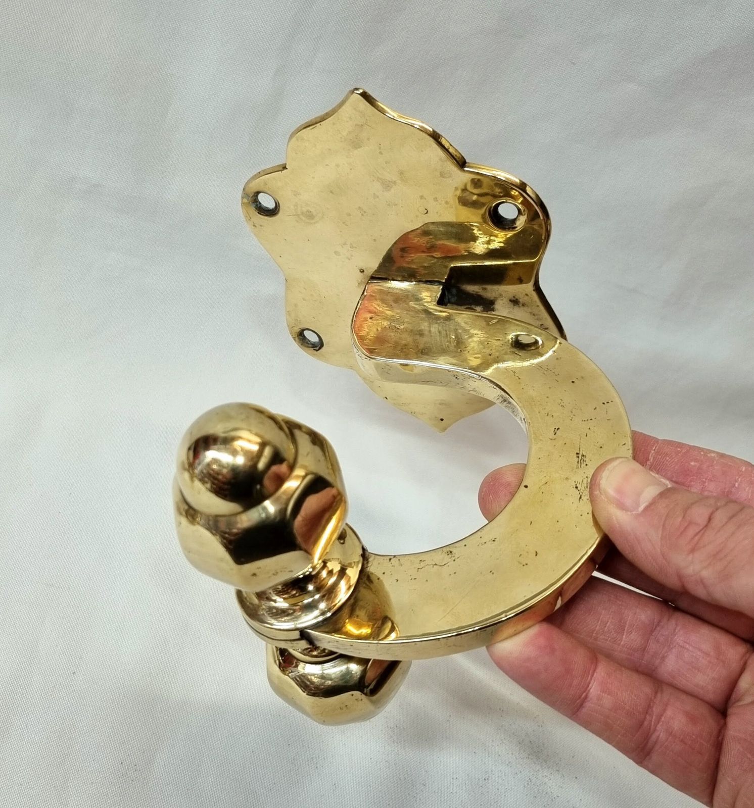 Home Fixtures A Fine And Rare Pair Of 19th Century Heavy Brass Chimney Piece Opposing Jamb Hooks For Supporting Fireirons Either Side Of A Fireplace. photo