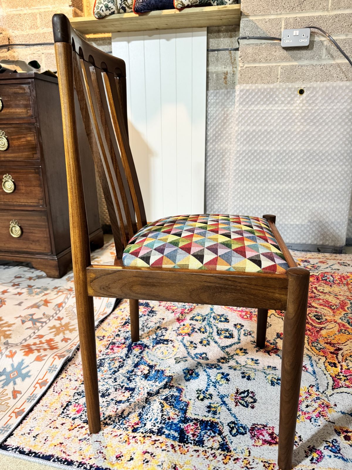 6 X Mid Century Teak Meredew Chairs photo furniture