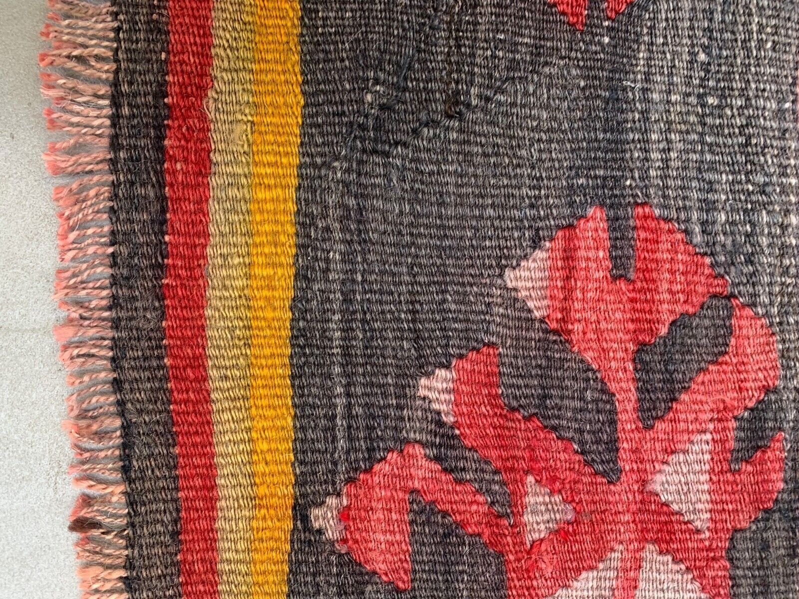 Old Turkish Narrow Kilim Runner 263x62 Cm Shabby Chic, Vintage Kelim photo buy