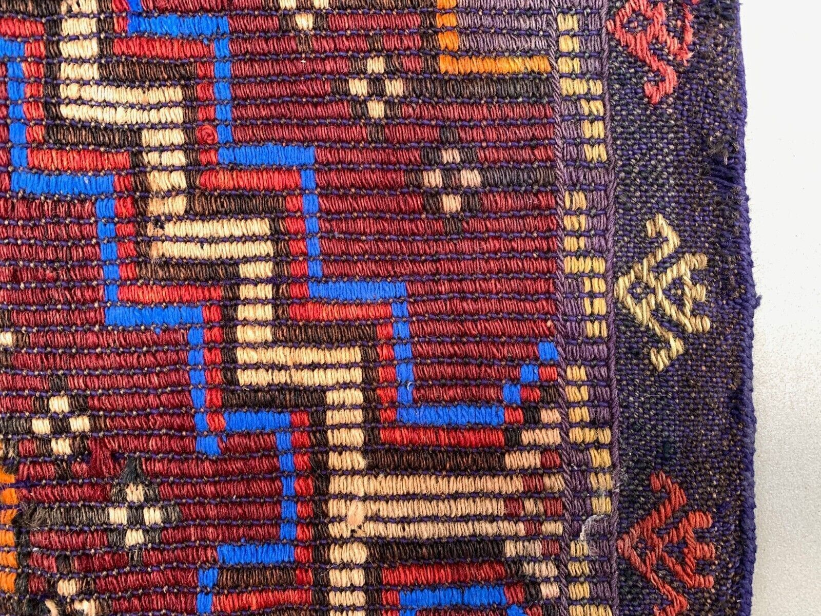 Old Turkish Kilim Runner 290x94 Cm, Shabby Chic, Vintage Kelim Red Black photo buy