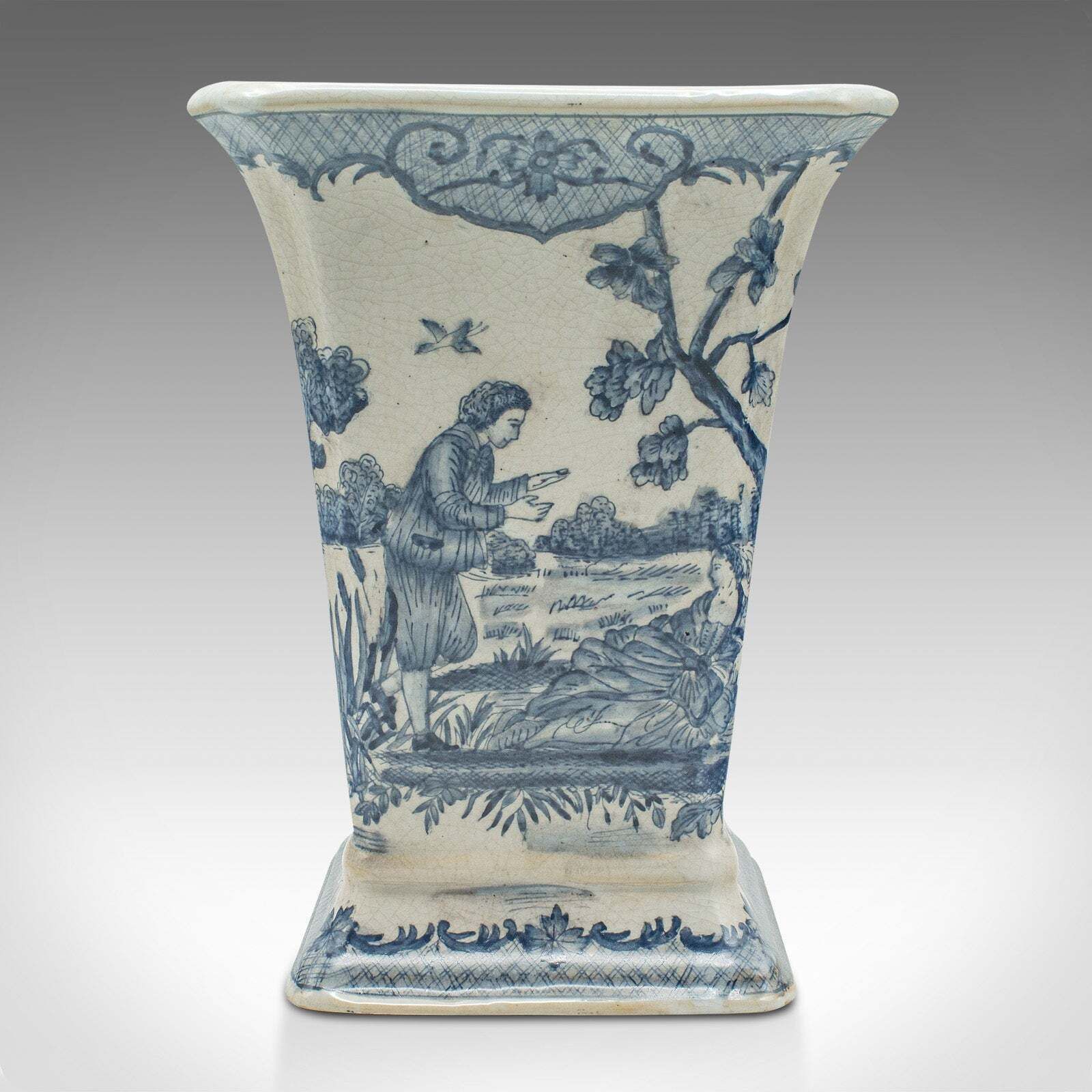 Vintage Trumpet Vase, Chinese, Ceramic, Flower Sleeve, European Romantic Taste photo furniture