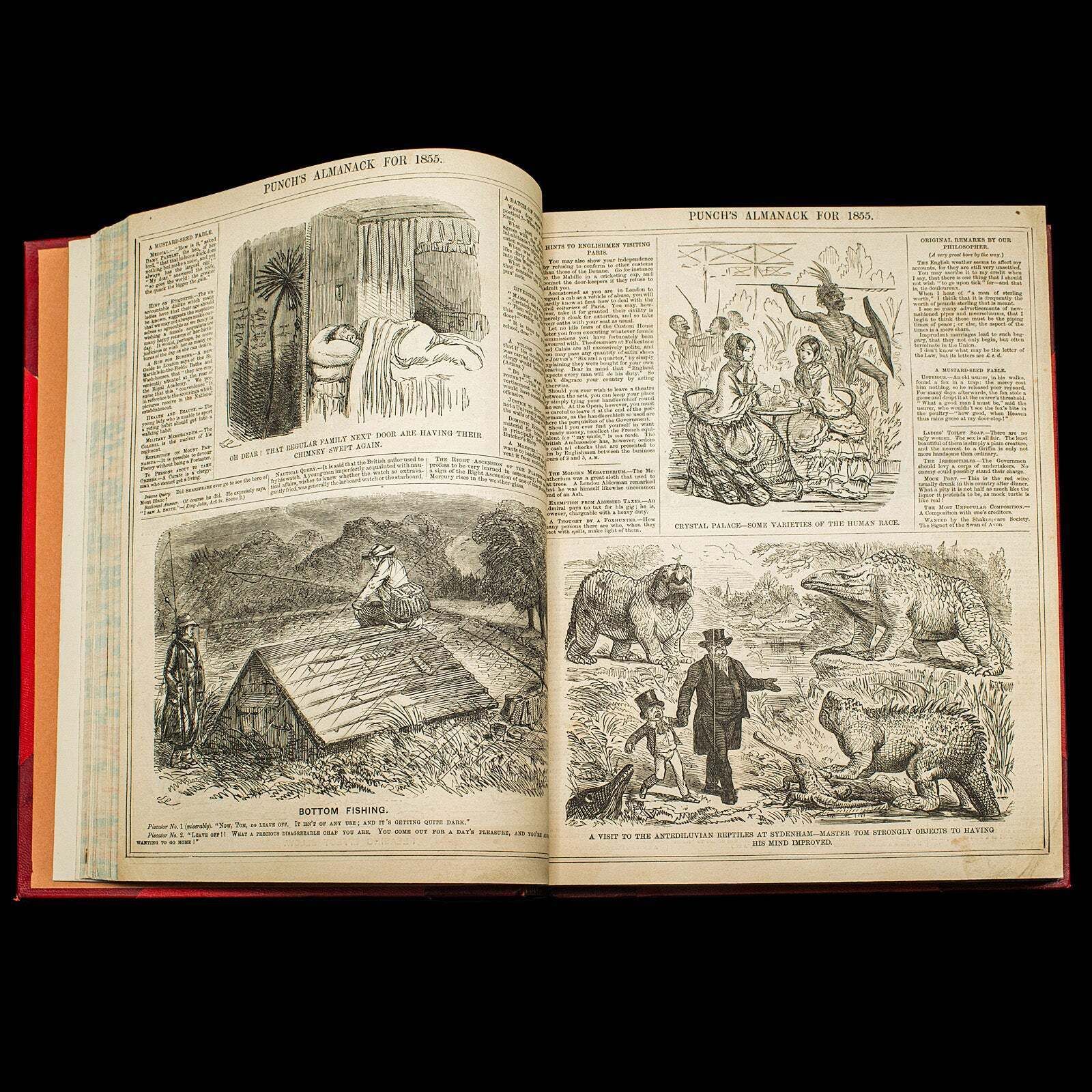 Antique Punch Book, Almanac Compendium, English, Humour, Illustrated, Victorian photo vinterior
