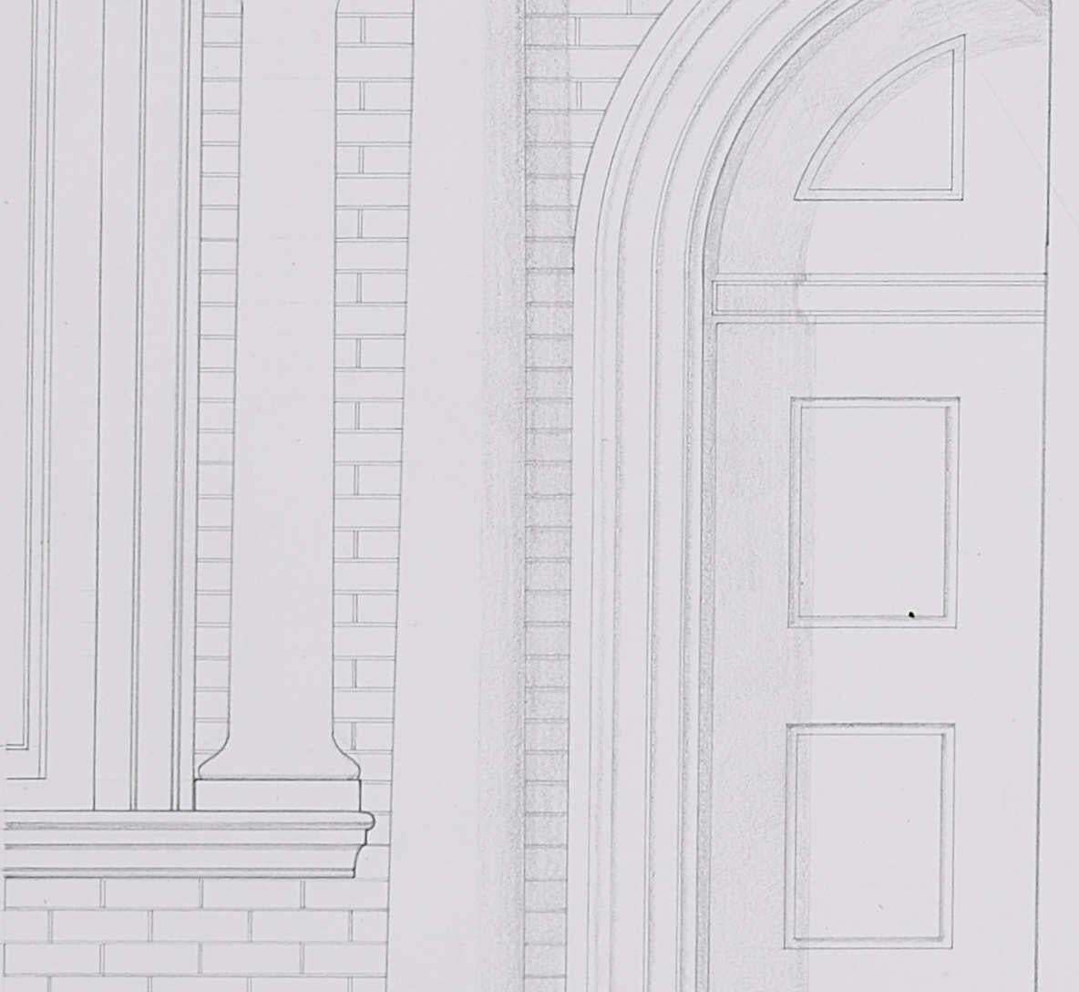 The Bluecoat School, Pencil Drawing By M R A Hollis photo Art