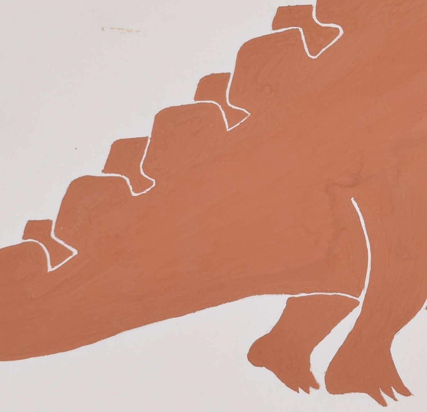 Stegosaurus Gouache Poster Design For Local History Society By M R A Hollis photo for sale