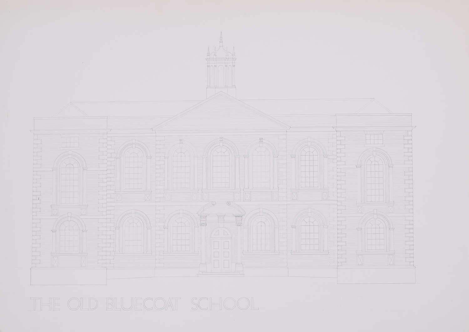 The Old Bluecoat School, Pencil Drawing By M R A Hollis