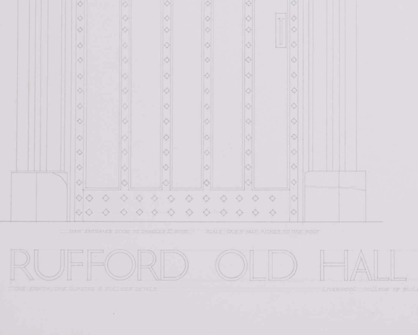 Rufford Old Hall  Door Details, Pencil Drawing By M R A Hollis photo Art