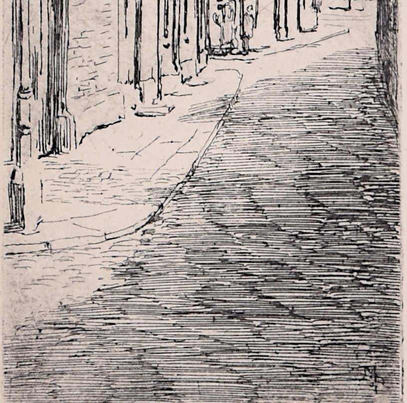 Mabel Oliver Rae, Etching Of Merton Tower, Oxfordc.1920 photo Art