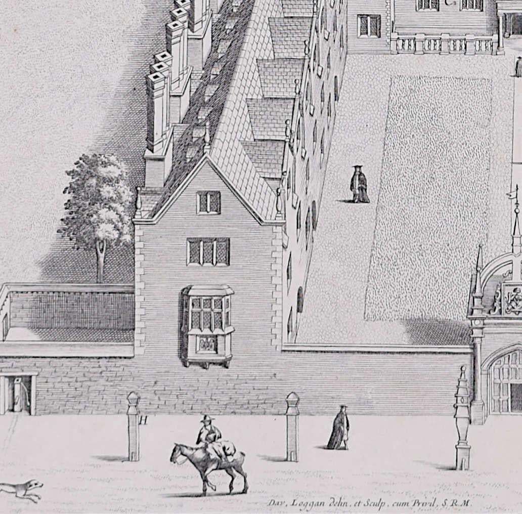 Sidney Sussex, Cambridge, Engraving By David Loggan photo for sale