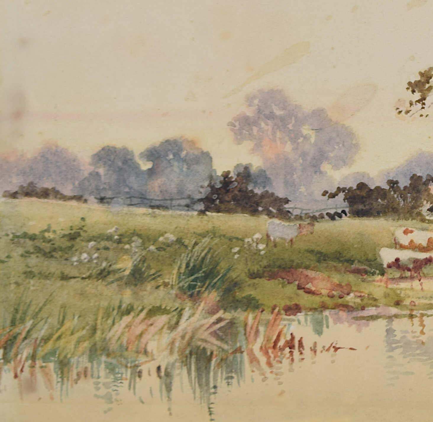 Spires Of Oxford From The Canal, Watercolour By William Matthison (C. 1900) photo furniture