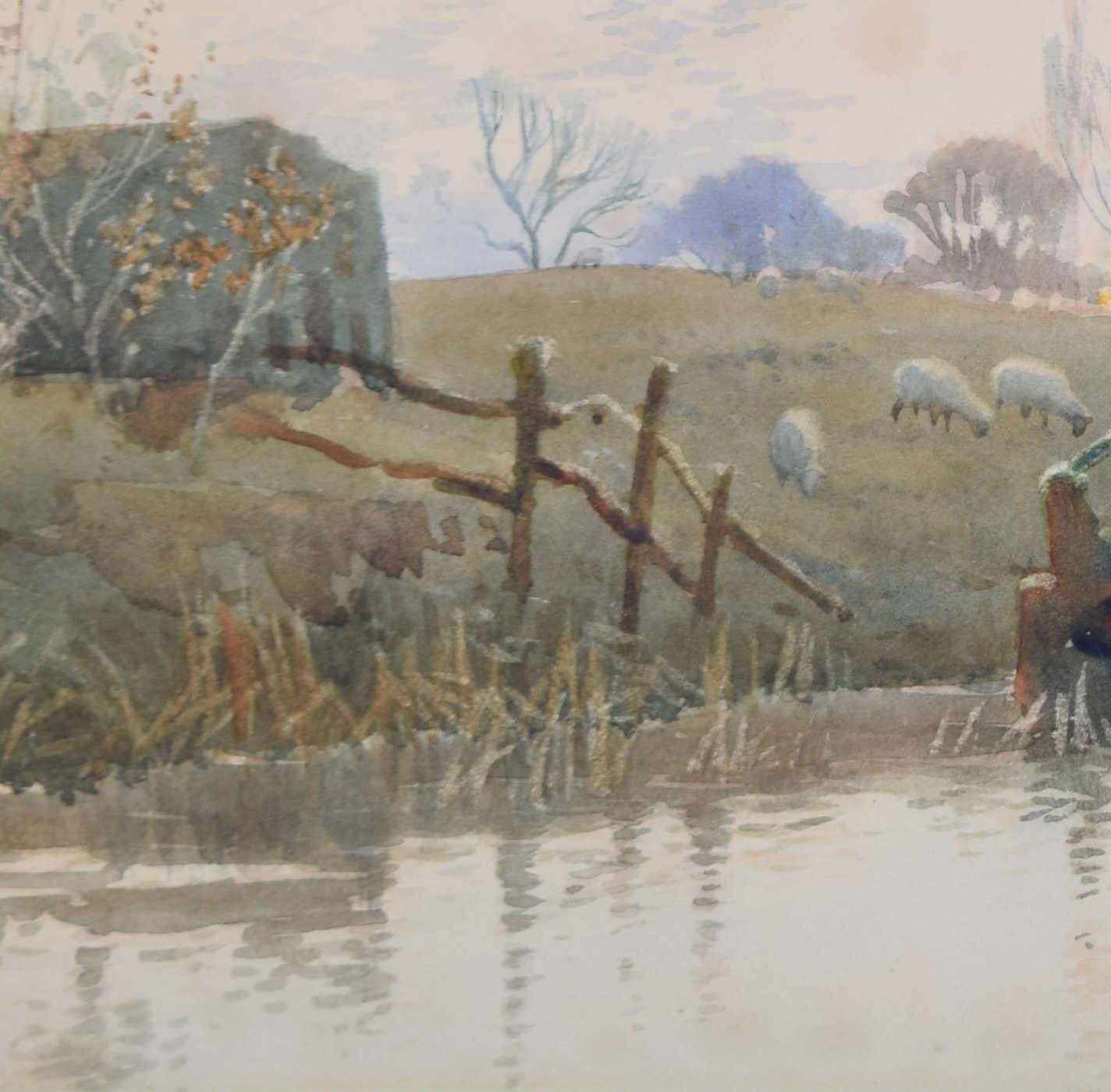 Spires Of Oxford From The Canal, Watercolour By William Matthison photo furniture