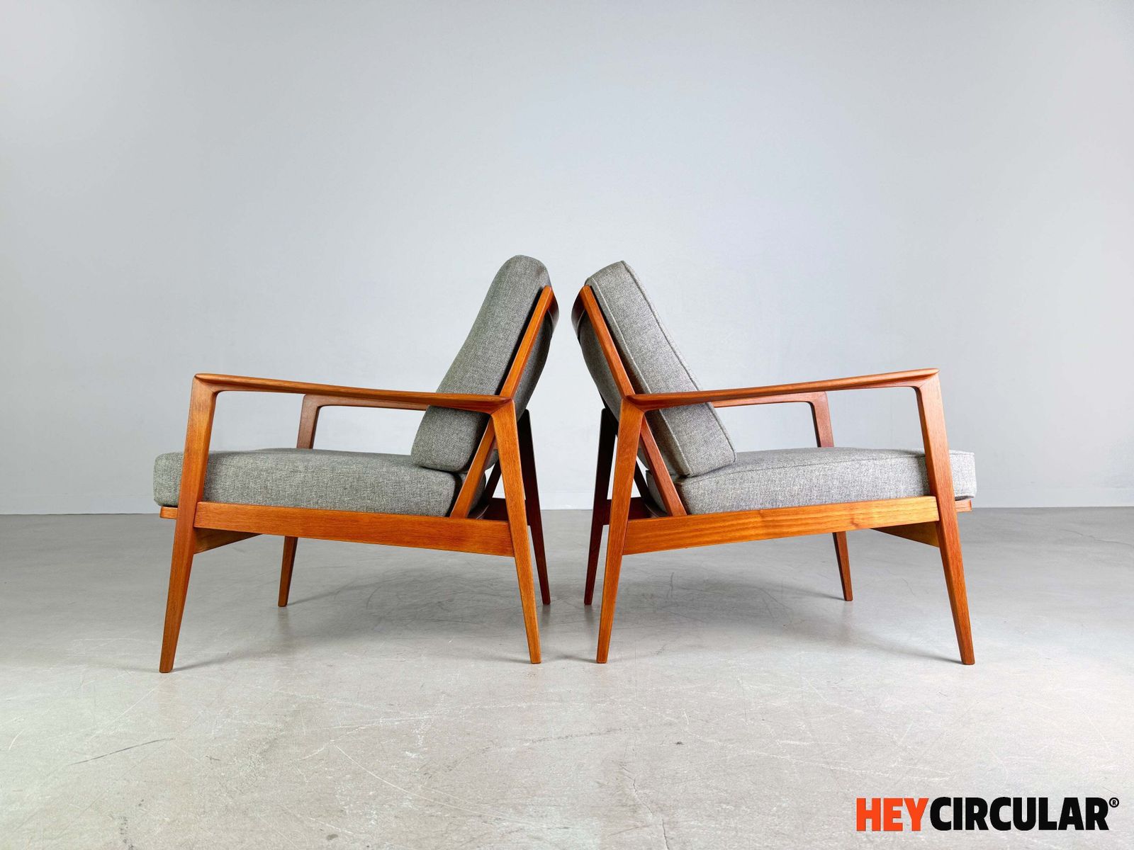 Set Of 2 Midcentury Armchairs Easy Chair Knoll Antimott Teak 1960 photo 2390.0