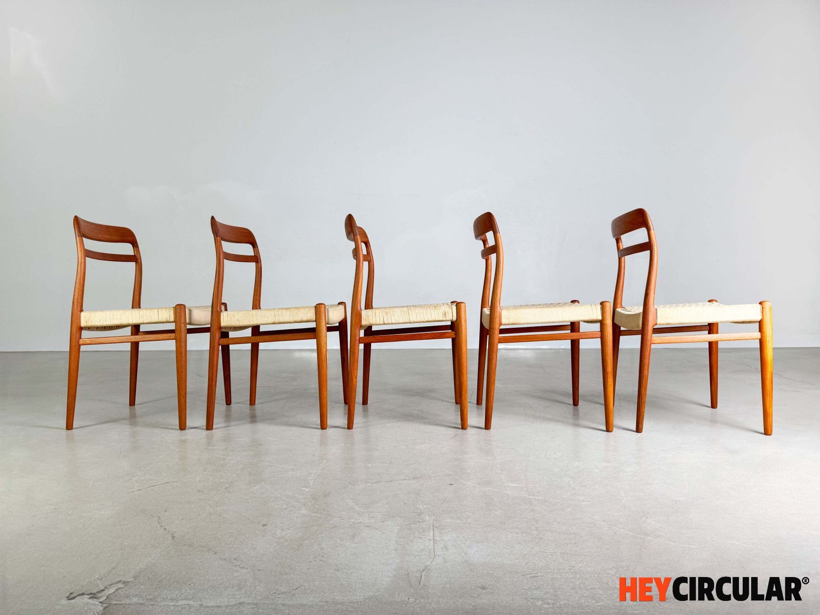 Set Of 5 Mid Century Chairs Gustav Bahus Alf Aarseth photo vintage
