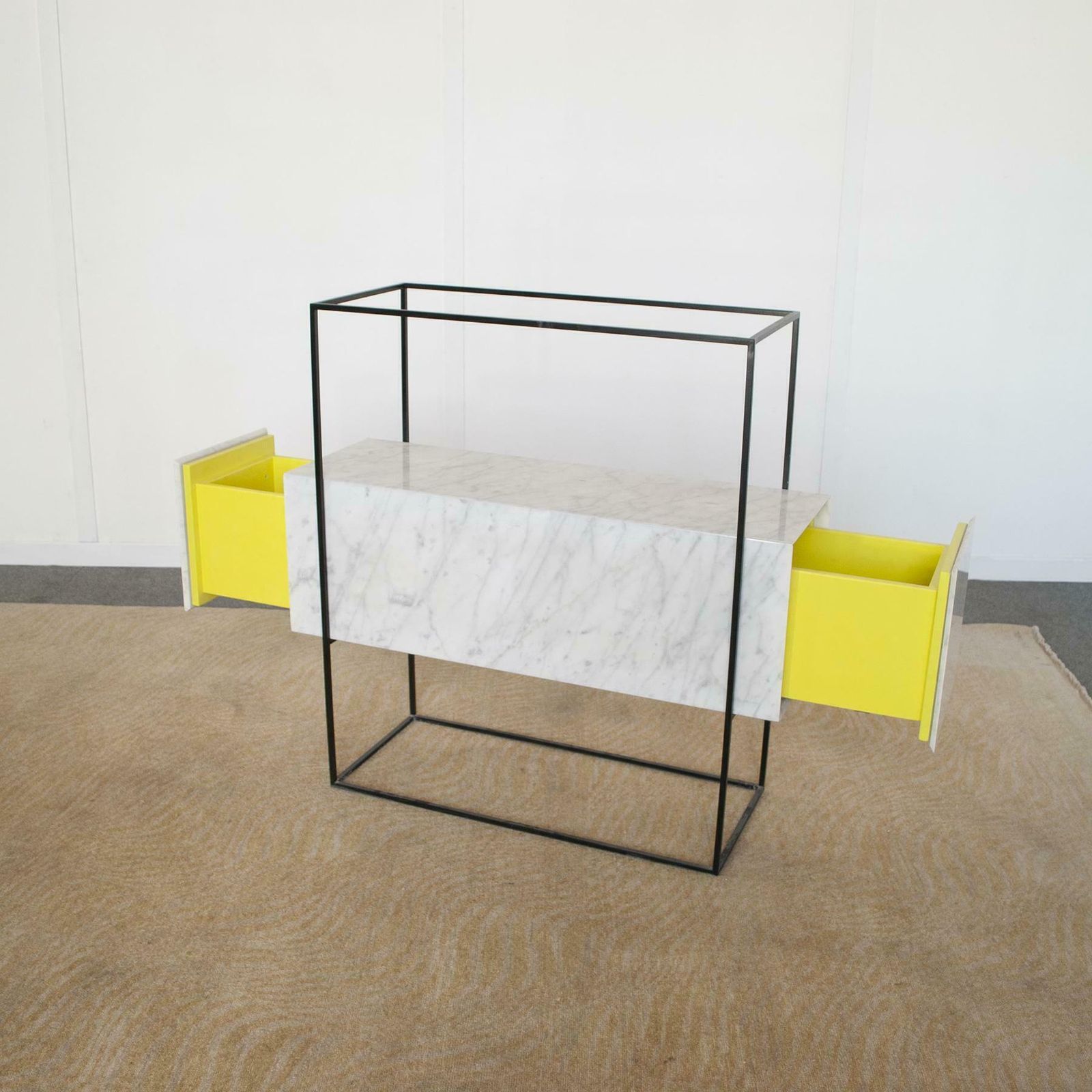Alessandro Giusti Egidio Di Rosa 80s Console Table In The Memphis Style photo for sale