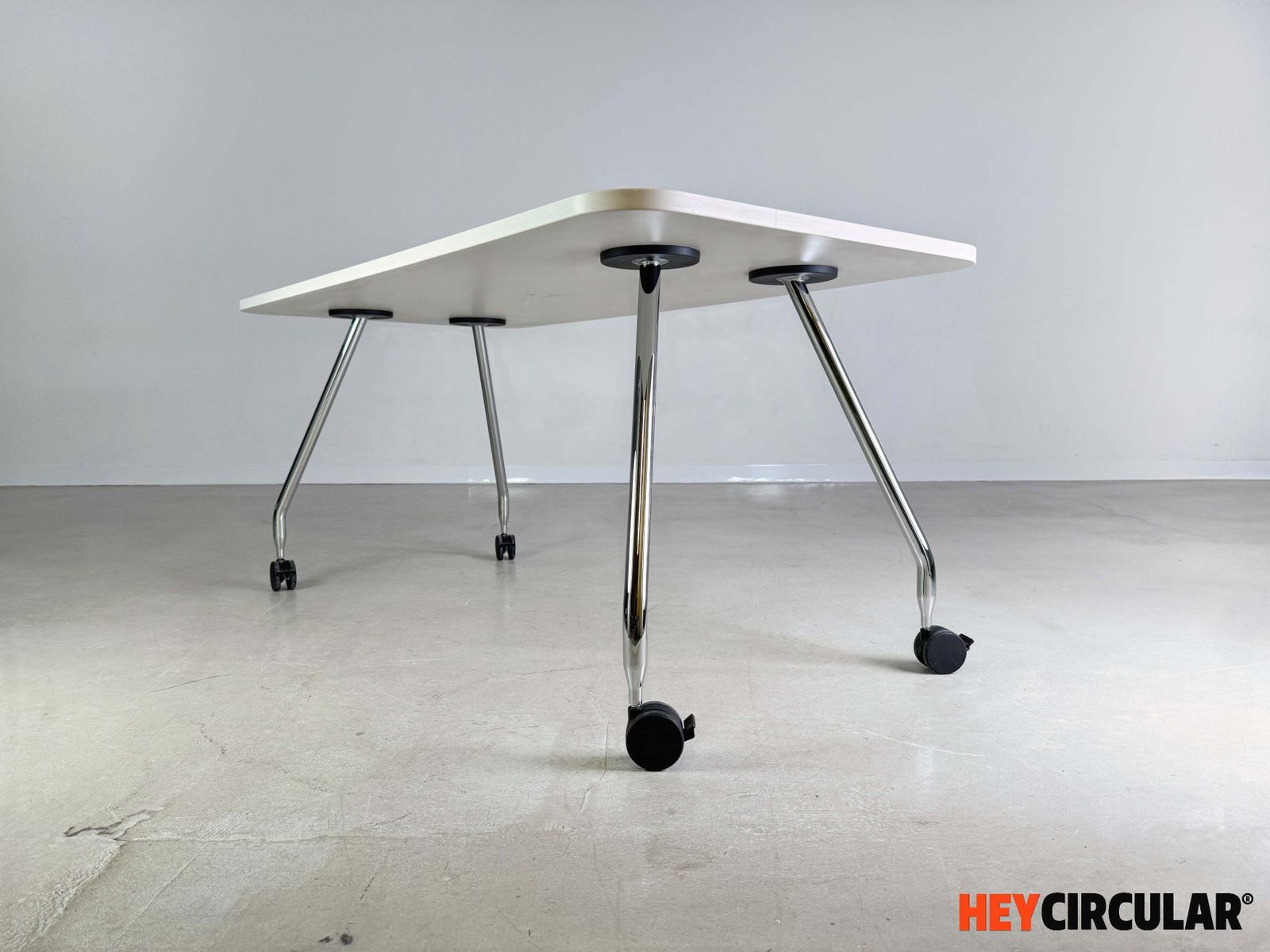 7x Vitra Desk Ad Hoc Antonio Citterio On Castors Soft Light photo vintage