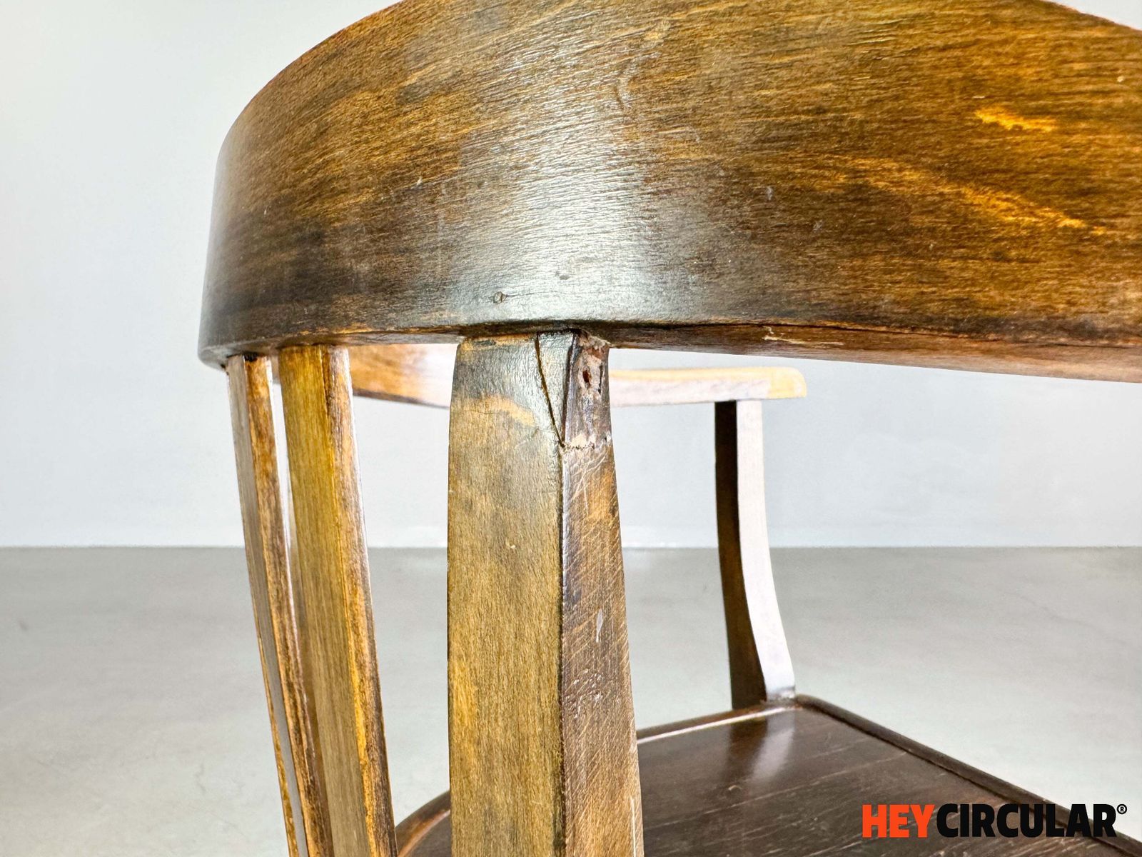 photo for sale Vintage Stoel – Gebogen Hout, Koffiehuis, Mid Century Fauteuil, Eiken