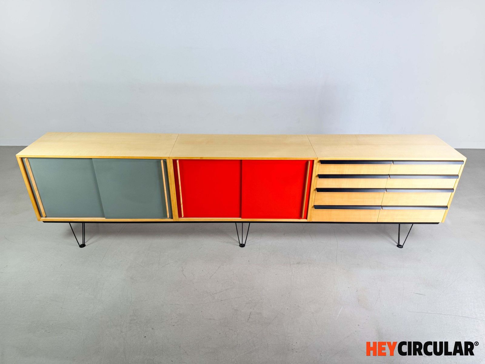 photo vinterior Original Alfred Altherr Sideboard Freba 330cm Switzerland 1950s