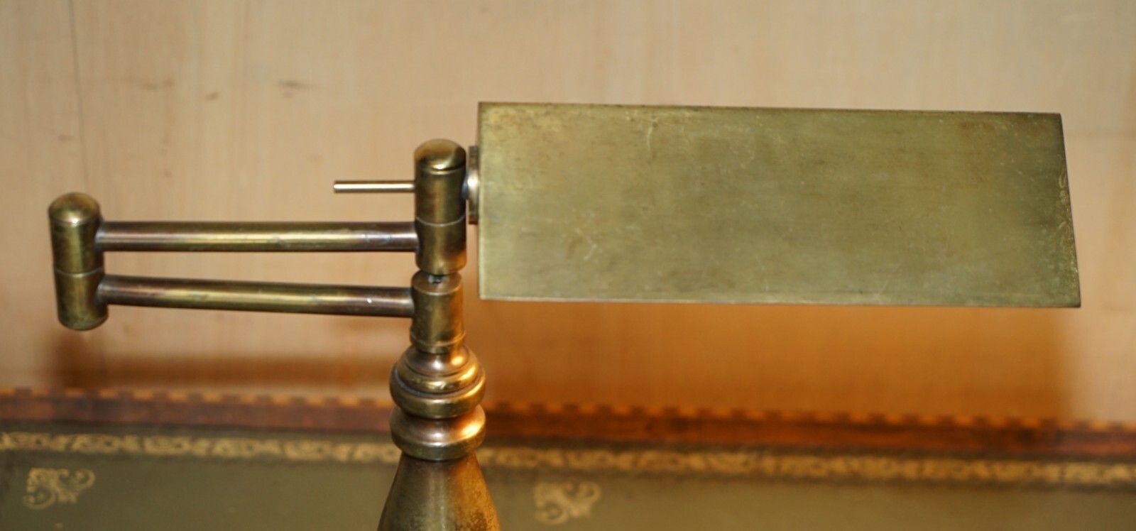 Large Very Heavy Original Ragot France Gilt Bronze Articulated Bankers Lamp photo 1350.0