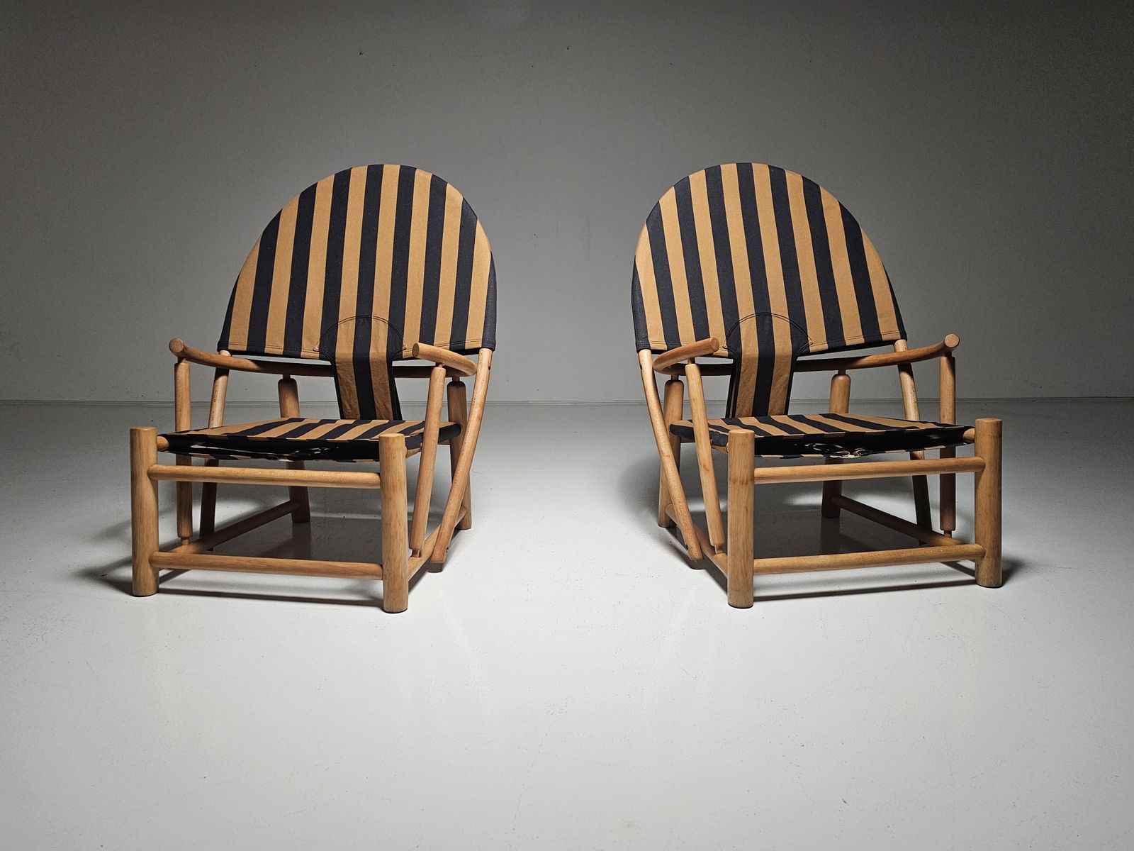 Pair Of “Hoop” Lounge Chairs By Piero Palange And & Werther Toffoloni, 1970s photo for sale