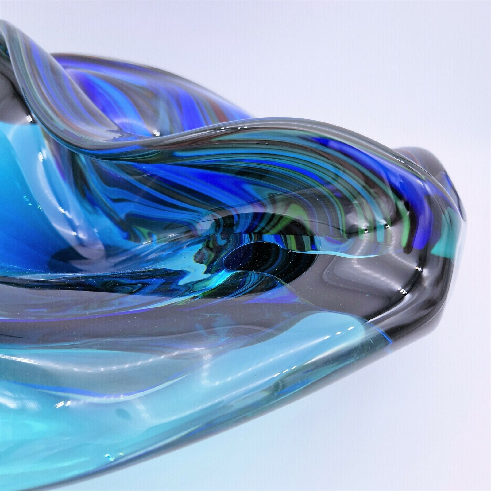 Extremley Rare. Big Murano Bowl With 15 Kilos By Davise Dona. 1980   1985 (41 X 44 Cm) photo Home Decor