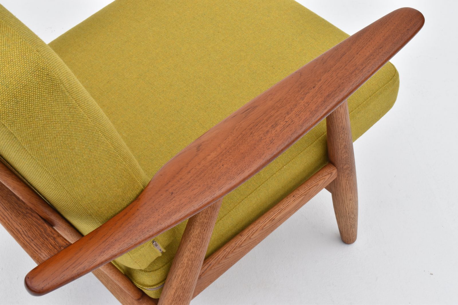 Hans Wegner Ge240 Oak & Teak Cigar Chair For Getama photo for sale