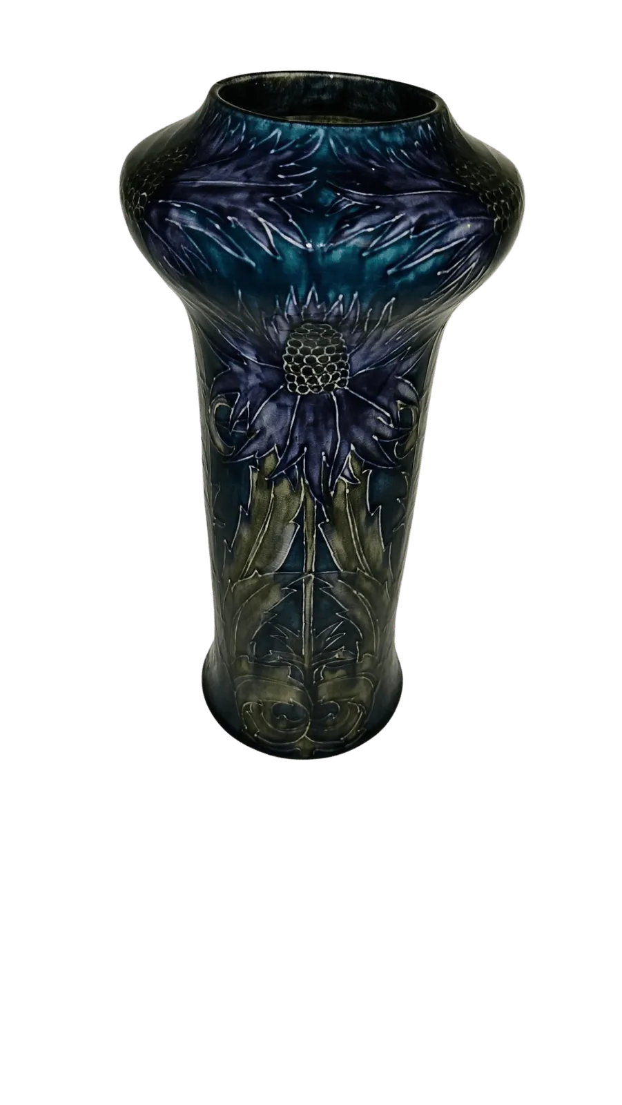 Art Nouveau Thistle Vase By George Cartlidge For Hancock And Sons photo for sale