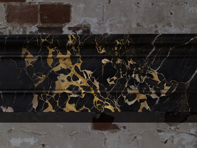 Portoro Nero Marble Surround, 1930s photo Home Fixtures