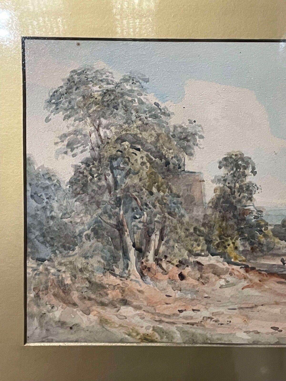 19th Century Alcester Village Warwickshire Watercolour Landscape Painting. photo 125.0