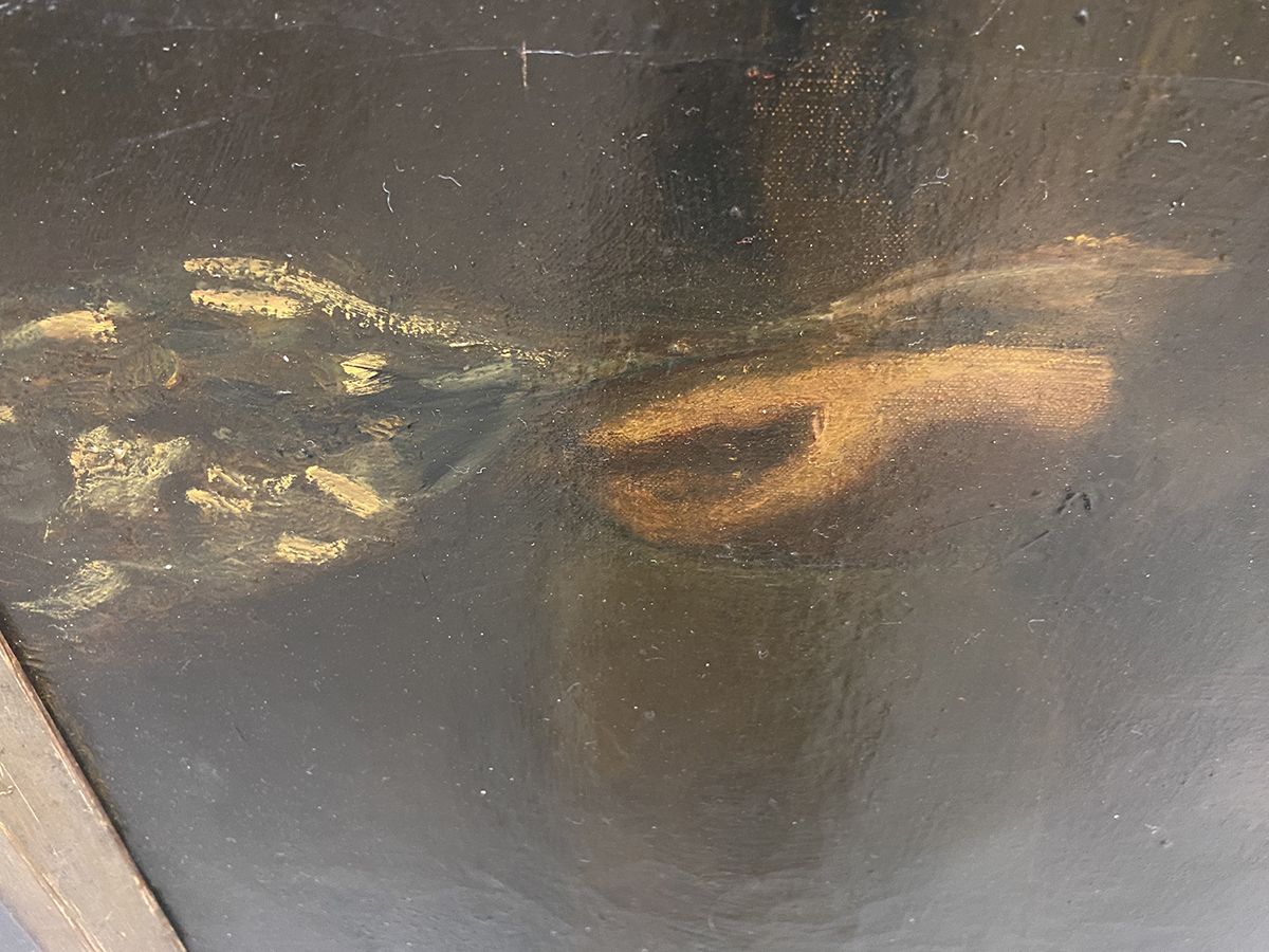 photo furniture Large Painting, Oil On Canvas, Framed, French, Circa 19th Century