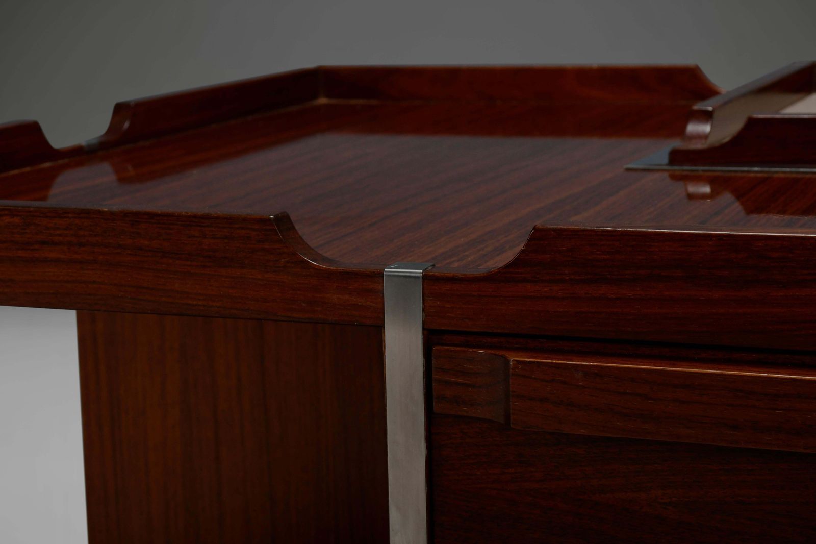 photo for sale Modular Wood And Metal Bar Table By Luigi Sormani For Fiarm, Italy 1960s