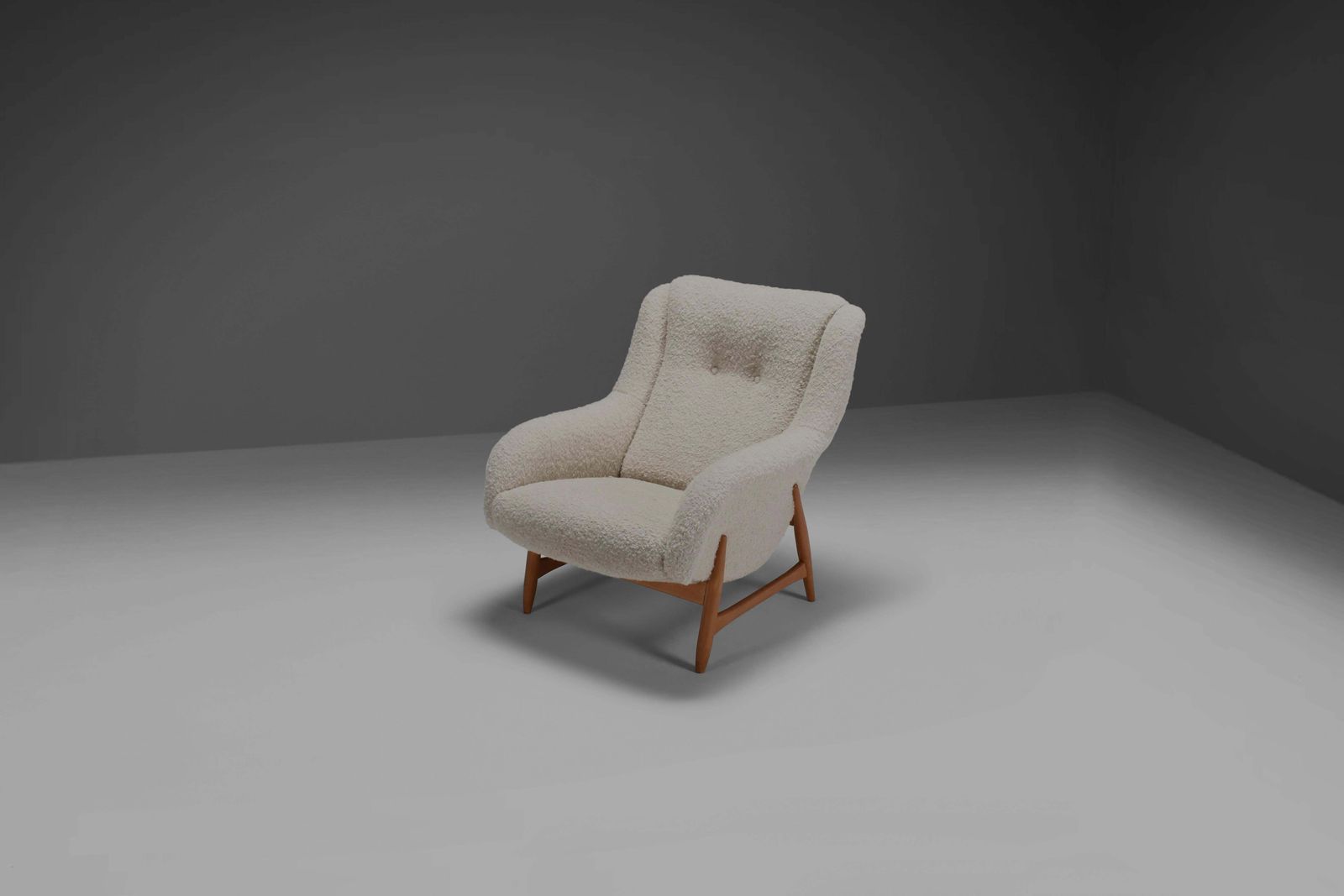 Rare Lounge Chair By Bengt Ruda For Artifort In Wool Fabric, 1960s photo Furniture