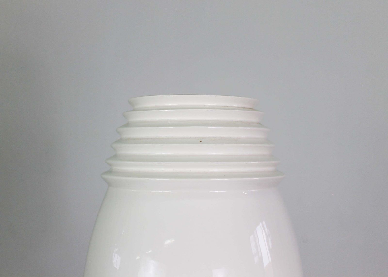 Sergio Asti Bbk Vase In White Enameled Ceramic Dated In 1980s Author's Proof photo 1040.0