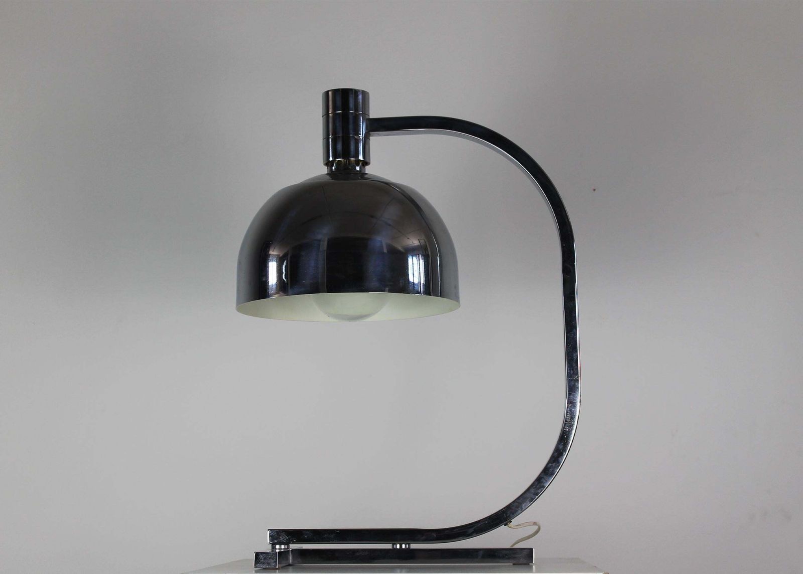 Franco Albini & Franca Helg Am/As Table Lamp In Steel By Sirrah 1960s Italy photo for sale