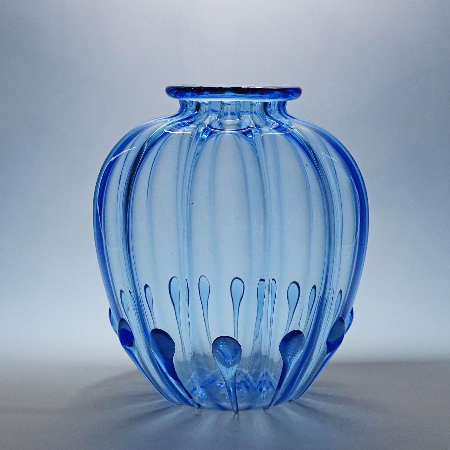 Large Vetro Soffiato Glass Vase By Vittorio Zecchin For Venini Murano 1924 photo Home Decor