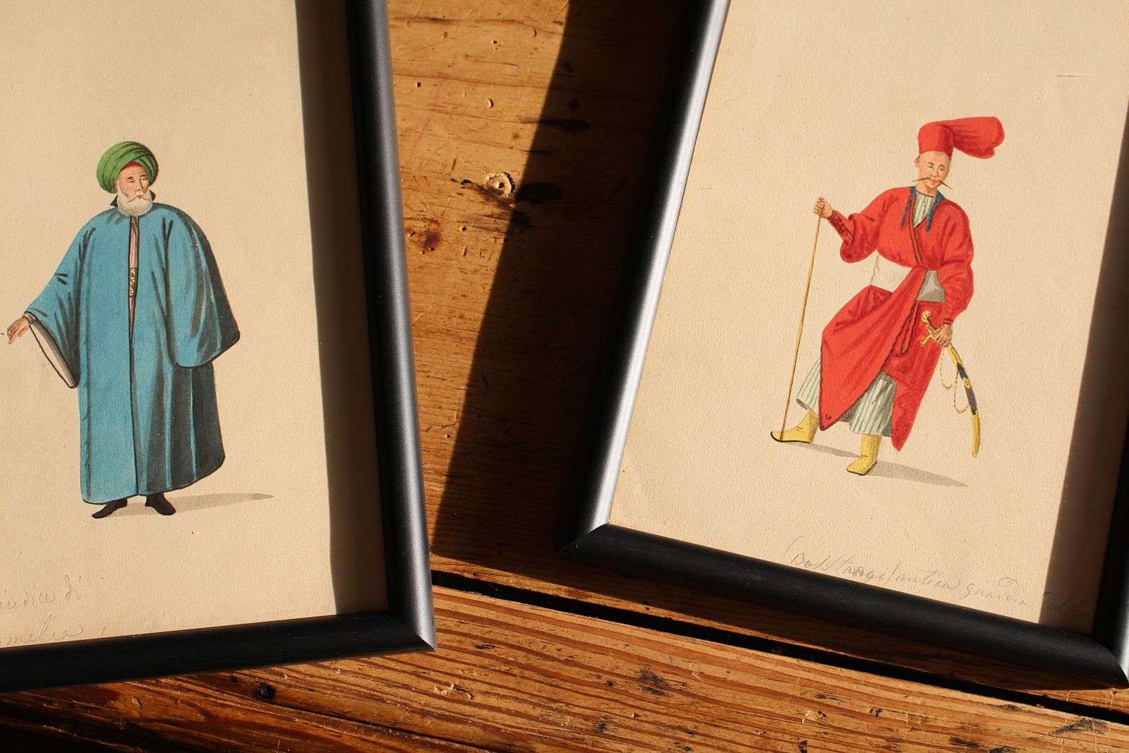 Eight 19th Century Italian School Watercolours Turkish & Eastern Portraits photo for sale