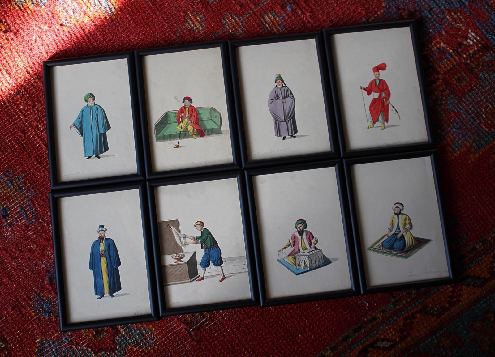 photo buy Eight 19th Century Italian School Watercolours Turkish & Eastern Portraits