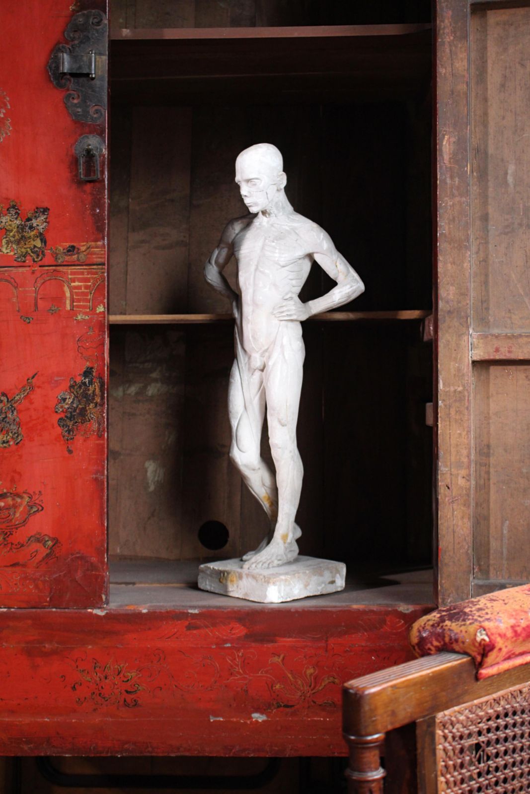photo vintage Plaster Encoche Sculpture By Mary Syme Boyd (1910 1997) Manner Of Antoine Houdon
