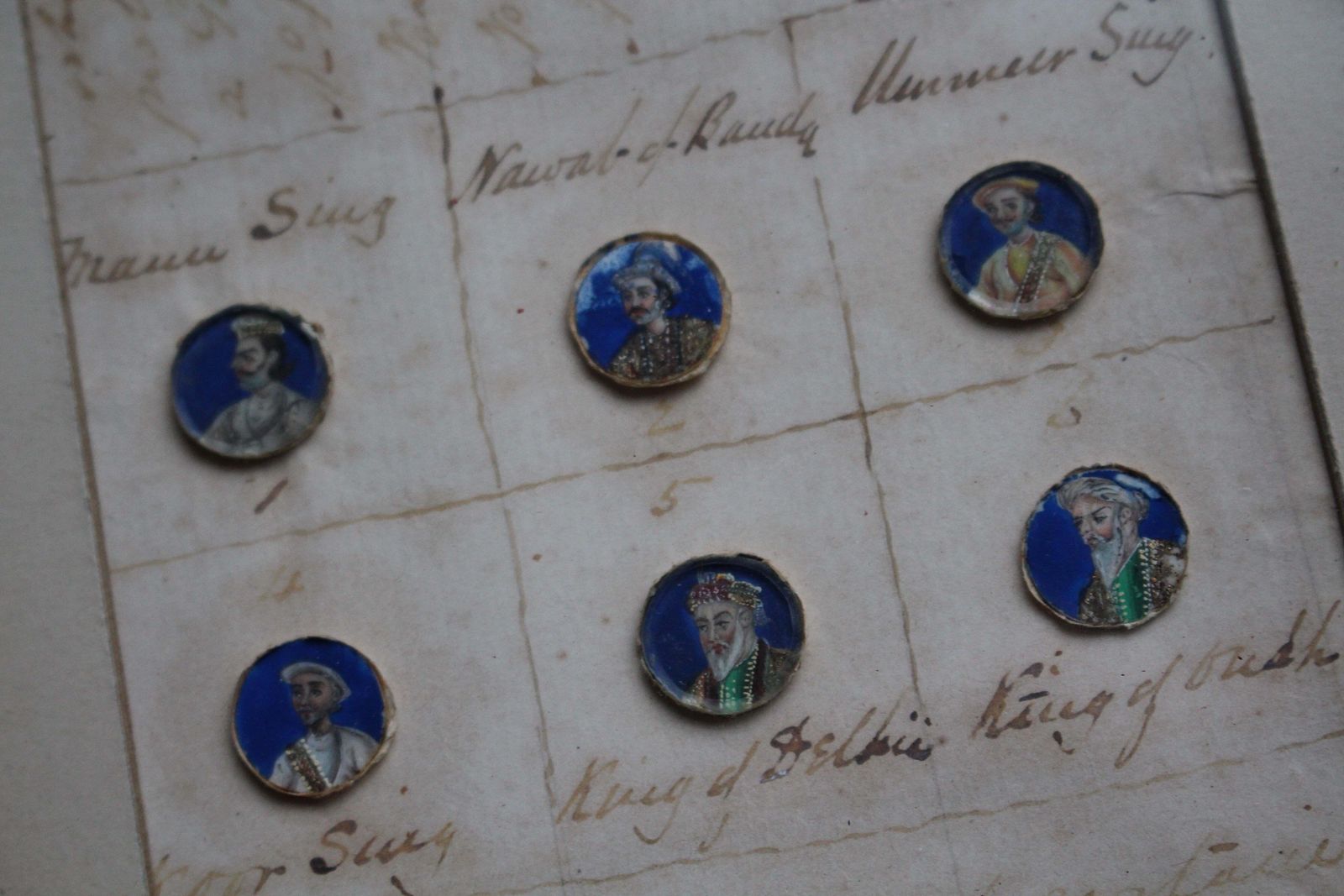 19th Century Circa 1860 Button Miniature Portraits Indian Mutiny photo 1320.0