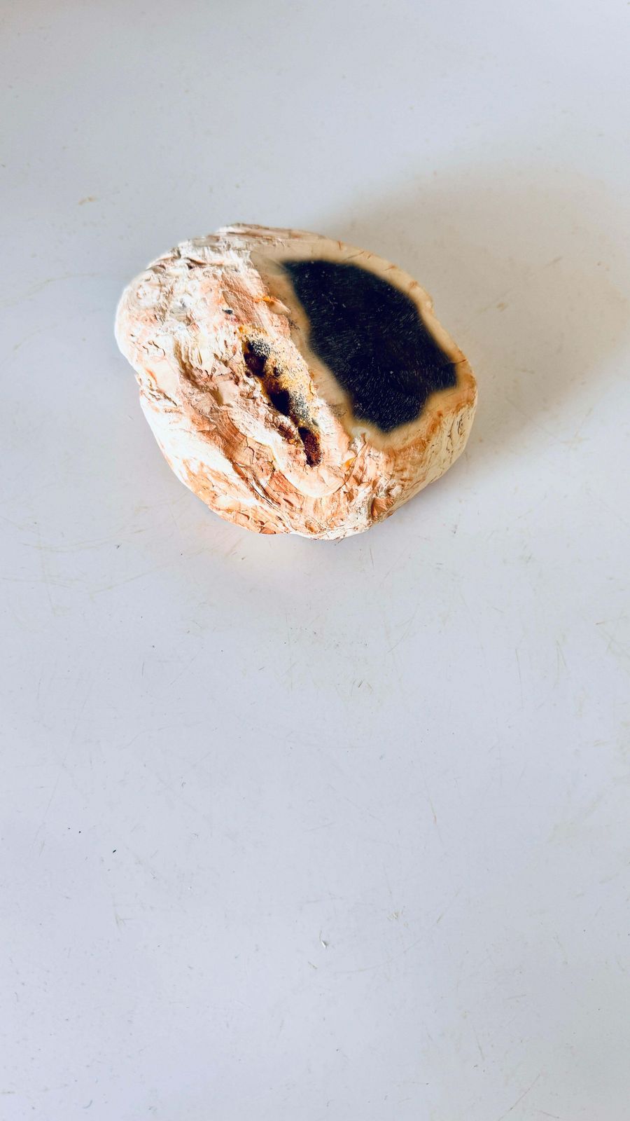 Home Decor 1960s Italian Freeform Onyx Ashtray, Polished Stone With Dark Brown White Pink photo