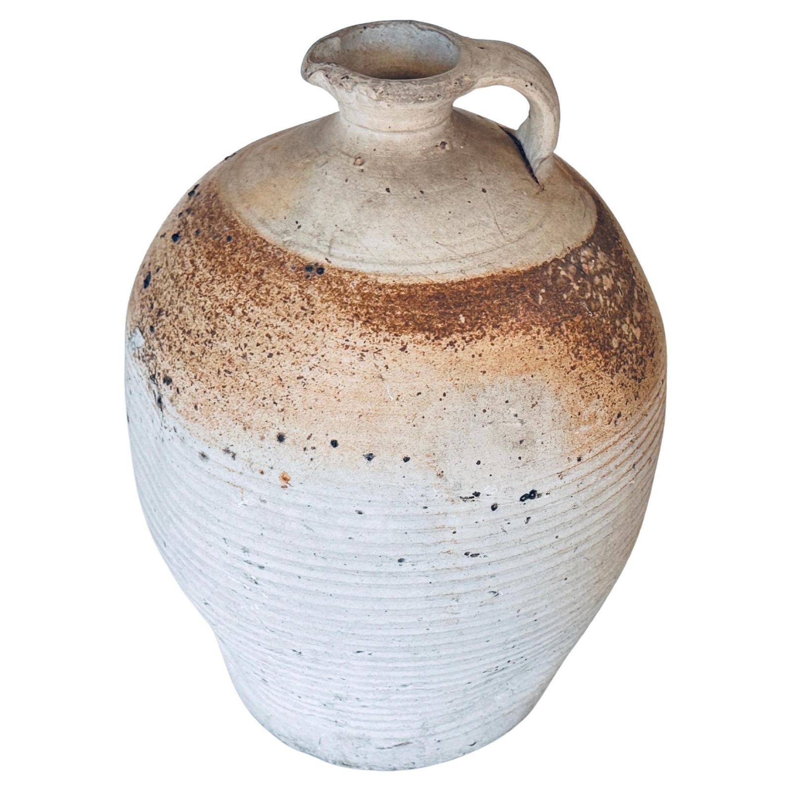 1950s 1960s French Provincial Pottery Jar, Côte D’azur Artisan Workshop