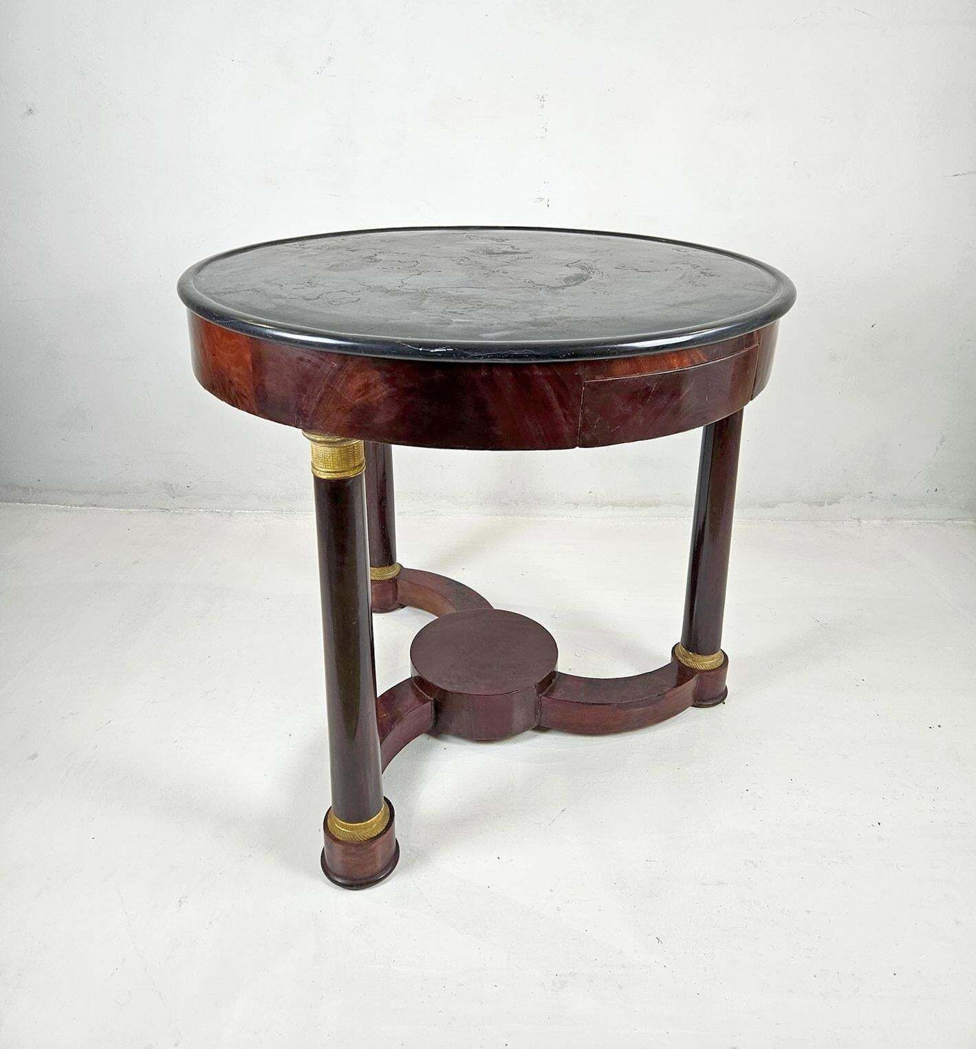 Empire 19th Century Round Pedestal Table France photo buy