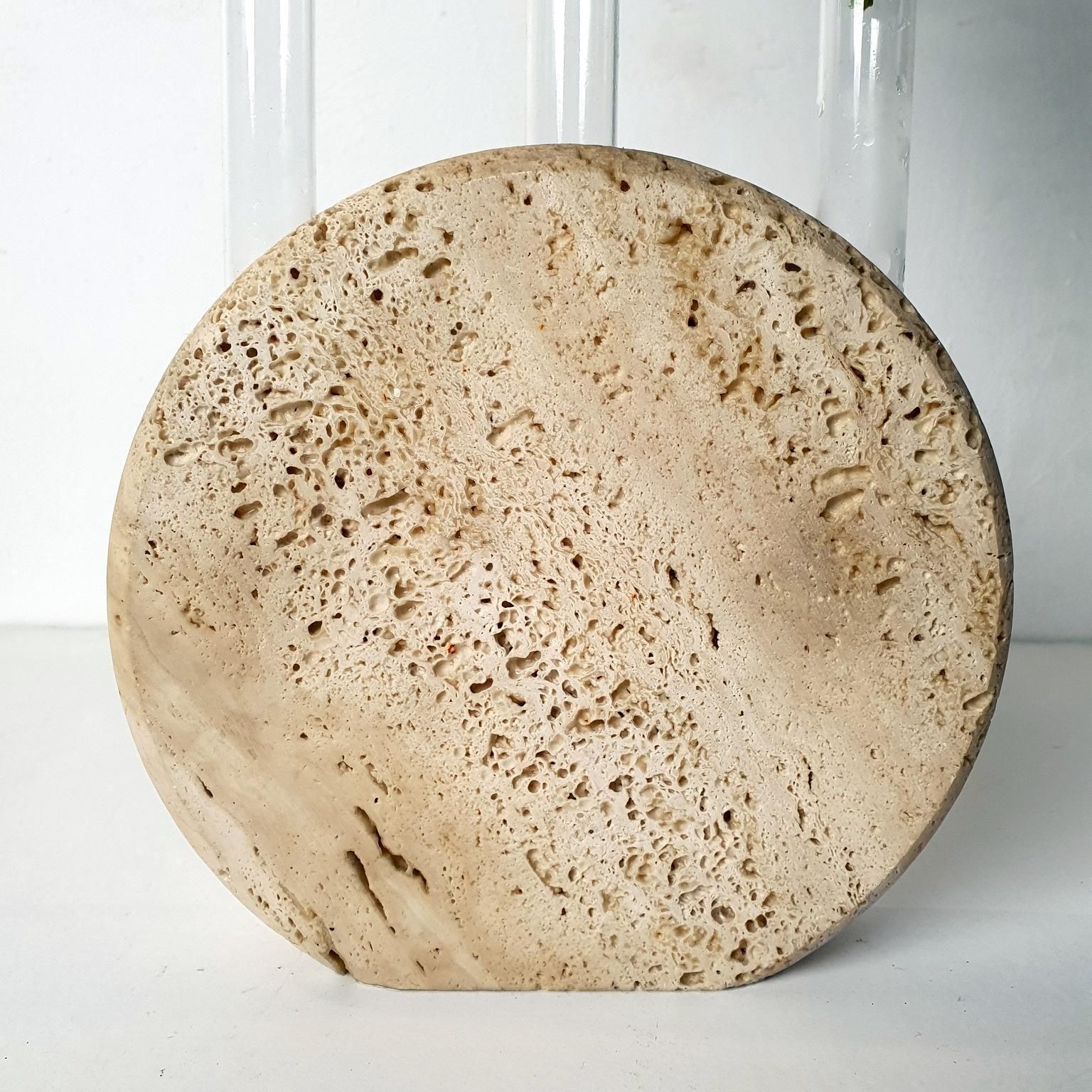 Travertine Vase By Fratelli Mannelli Italy 1970's photo for sale